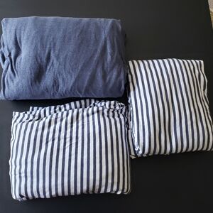 Pottery Barn Teen Favorite Tee Duvet sheets, Twin/Twin XL, Heather Navy